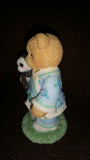 Cherished Teddies Boy Holding Panda Figurine 1996 #202347 In Box w/ Certificate - Treasure Valley Antiques & Collectibles