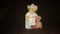 Cherished Teddies Boy With Kangaroo Figurine Bazza from Australia "I'm Lost Down Under Without You" - Treasure Valley Antiques & Collectibles