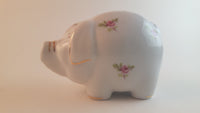 Rare Handmade RGK Porcelain Pig with Floral Decor and Gold Trim Leander 1946 Boheme Czech Republic - Treasure Valley Antiques & Collectibles