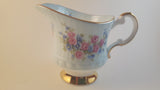 Vintage Elizabethan Fine Bone China England Creamer Baby Blue with Blue & Pink Floral - Treasure Valley Antiques & Collectibles