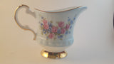 Vintage Elizabethan Fine Bone China England Creamer Baby Blue with Blue & Pink Floral - Treasure Valley Antiques & Collectibles