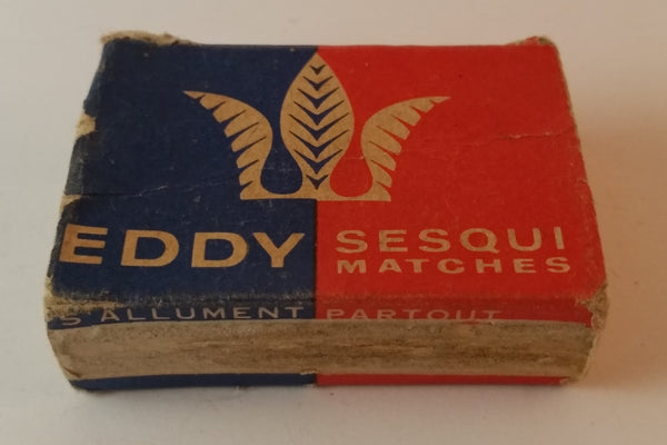 Vintage 1950s Eddy Sesqui Matches Pocket Size Empty - Treasure Valley Antiques & Collectibles