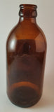 Vintage Custom Vancouver Canucks Brown Amber Glass Beer Bottle Marked Canada GJ 11 - Treasure Valley Antiques & Collectibles