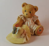 Cherished Teddies Bear With Butterfly And Hat Figurine "Springtime Is A Blessing" - Treasure Valley Antiques & Collectibles