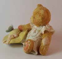 Cherished Teddies Bear With Butterfly And Hat Figurine "Springtime Is A Blessing" - Treasure Valley Antiques & Collectibles