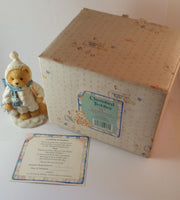 Cherished Teddies Boy Dressed As Snowman Figurine Earl "Warm Hearted Friends" - Treasure Valley Antiques & Collectibles