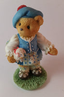 Cherished Teddies Girl Holding Lamb Figurine Scotland "Our Love Is In The Highlands" - Treasure Valley Antiques & Collectibles