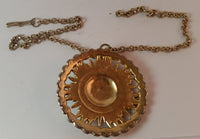 Vintage Royal Coat of Arms Gold Tone Medallion Necklace - Treasure Valley Antiques & Collectibles
