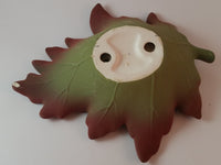 Retired Partylite Whispering Leaves Autumn Green Red Leaf Tealight Candle Holder - Treasure Valley Antiques & Collectibles