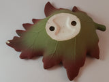 Retired Partylite Whispering Leaves Autumn Green Red Leaf Tealight Candle Holder - Treasure Valley Antiques & Collectibles