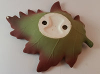 Retired Partylite Whispering Leaves Autumn Green Red Leaf Tealight Candle Holder - Treasure Valley Antiques & Collectibles