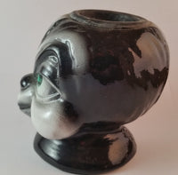 Vintage Green Eyed Evil Skunk Head Candle Holder - Treasure Valley Antiques & Collectibles