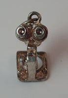 Vintage 1970s Silver Look Microscope Charm Pendant - Treasure Valley Antiques & Collectibles