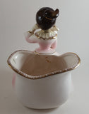 Vintage 1950s Pink Ballerina Planter with Gold Trim Japan - Treasure Valley Antiques & Collectibles