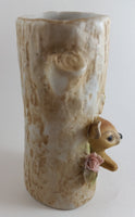 1979 Roth Enesco Taiwan Fawn Baby Deer Tree Trunk Vase