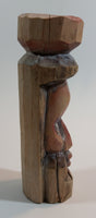 Vintage 1970s Hand Carved Wood Tiki Totem Head - Treasure Valley Antiques & Collectibles