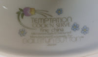 Vintage 1980s Gailstyn Sutton Temptation Pattern Footed Cake Plate - Treasure Valley Antiques & Collectibles