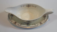 Rare 1930s Johnson Bros England Pareek "The Adam" Gravy Boat and Saucer Plate - Treasure Valley Antiques & Collectibles