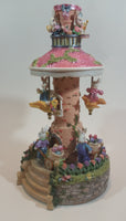 Easter Bunny Rabbit Themed 12" Tall Musical Revolving Carousel Decorative Ornament