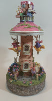 Easter Bunny Rabbit Themed 12" Tall Musical Revolving Carousel Decorative Ornament