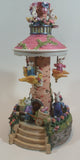 Easter Bunny Rabbit Themed 12" Tall Musical Revolving Carousel Decorative Ornament