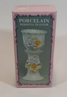 Decorative Floral Porcelain Pedestal Planter in Box (Never used) - Treasure Valley Antiques & Collectibles