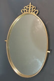 19th Century Gold Gilt Oval Crown Top Mirror - Treasure Valley Antiques & Collectibles
