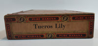 1935 Tueros Cigar Box - Havana (Habana) Cuba De J. Teuro y Hermanos Lily - Treasure Valley Antiques & Collectibles