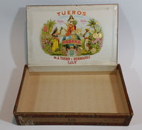 1935 Tueros Cigar Box - Havana (Habana) Cuba De J. Teuro y Hermanos Lily - Treasure Valley Antiques & Collectibles