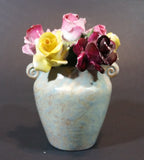 Vintage Aynsley Porcelain Floral China Mixed Rose Bouquet Vase Made in England - Treasure Valley Antiques & Collectibles