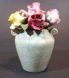 Vintage Aynsley Porcelain Floral China Mixed Rose Bouquet Vase Made in England - Treasure Valley Antiques & Collectibles