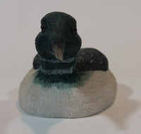 Ring Necked Loon Bird 4 3/4" Long Wildlife Resin Sculpture Ornament