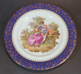 1970s Limoges France Fragonard 402 B Blue Collectible Plate - 9 1/2" - Treasure Valley Antiques & Collectibles