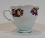 1959-1964 Queen Anne Bone China Fruit Pattern 8248 Teacup and Saucer