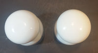 Vintage 1960s Belgium Milk Glass Apothecary Spice Jar Lidded Containers Set of 2 - Treasure Valley Antiques & Collectibles