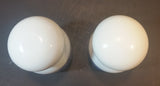 Vintage 1960s Belgium Milk Glass Apothecary Spice Jar Lidded Containers Set of 2 - Treasure Valley Antiques & Collectibles