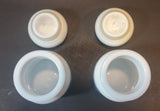 Vintage 1960s Belgium Milk Glass Apothecary Spice Jar Lidded Containers Set of 2 - Treasure Valley Antiques & Collectibles
