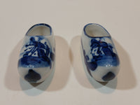 Vintage Delft Blue Miniature Hand Painted Porcelain Windmill Shoes Numbered 055 - Treasure Valley Antiques & Collectibles