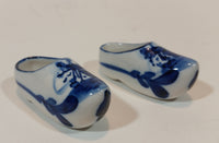 Vintage Delft Blue Miniature Hand Painted Porcelain Windmill Shoes Numbered 055 - Treasure Valley Antiques & Collectibles