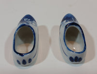 Vintage Delft Blue Miniature Hand Painted Porcelain Windmill Shoes Numbered 055 - Treasure Valley Antiques & Collectibles