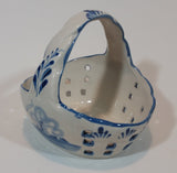 Vintage Delft Blue Handpainted Porcelain Windmill Basket - Designed By T.S. Holland - Treasure Valley Antiques & Collectibles