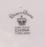 1949-1959 Queen Anne Fine Bone China "Clan Kerr" Scottish Swords & Floral Teacup Saucer - Treasure Valley Antiques & Collectibles