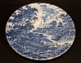 1960s Ridgway Ironstone "Meadowsweet" Blue and White 9 3/4" Dinner Plate - Treasure Valley Antiques & Collectibles