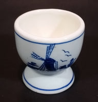 Vintage Handpainted Delft Blue Windmill Egg Cup - Treasure Valley Antiques & Collectibles