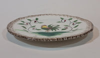 1950s Napco Brown Speckled Edged Handpainted Rooster Chicken with Vines Teacup Saucer Plate - Treasure Valley Antiques & Collectibles