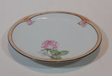 1920s German Lustreware Peach Trim Pink Floral Roses Decor 6 1/2" Plate - Treasure Valley Antiques & Collectibles