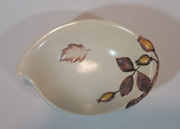 1950s Carltonware Handpainted Australian Design Embossed Hazelnut and Autumn Leaves Footed Candy or Soap Dish - Treasure Valley Antiques & Collectibles