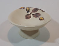 1950s Carltonware Handpainted Australian Design Embossed Hazelnut and Autumn Leaves Footed Candy or Soap Dish - Treasure Valley Antiques & Collectibles