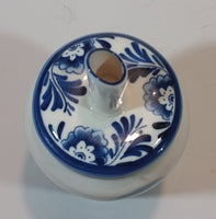 Vintage Delft Blue Sugar Pourer with Dutch Windmill and Flower Scenery - Treasure Valley Antiques & Collectibles