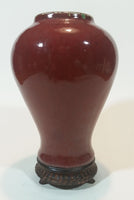 Retired Fitz and Floyd Essentials China Sang De Boeuf Temple Jar Without Lid - Treasure Valley Antiques & Collectibles